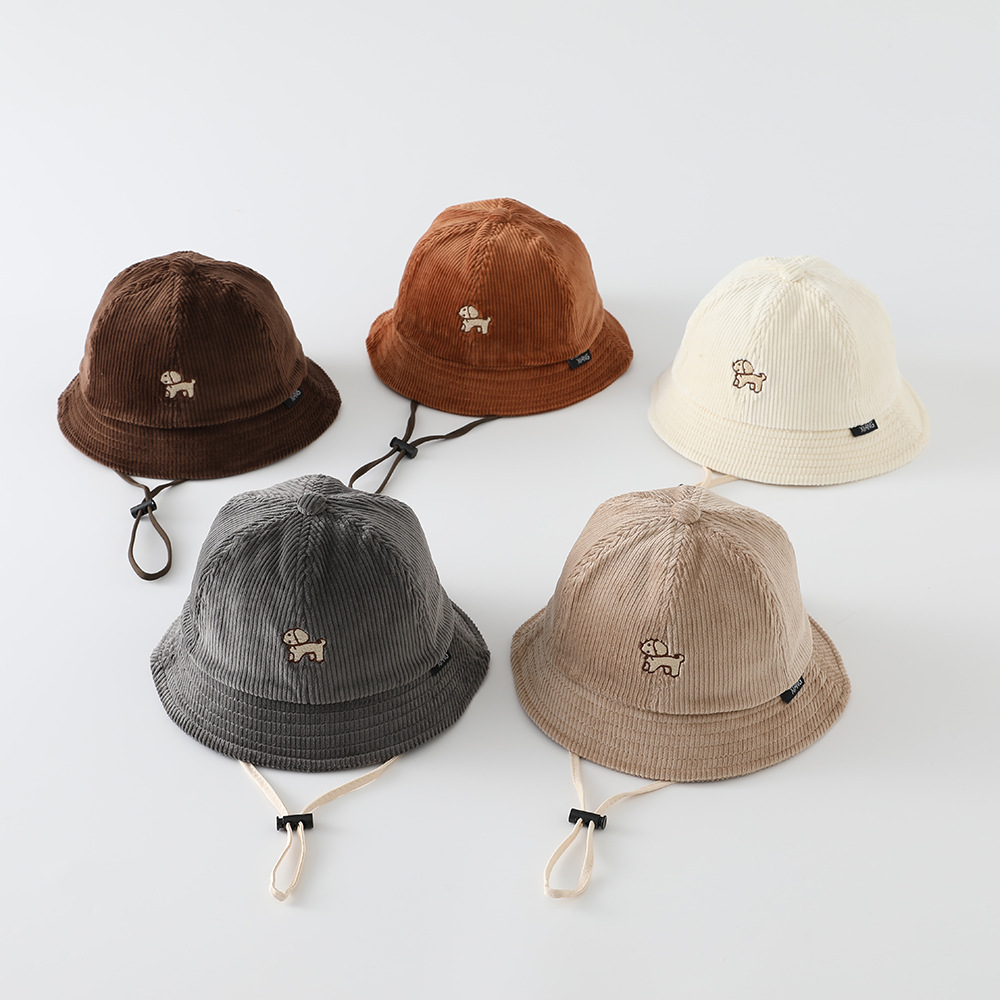 Bucket Hat Cotton - Kids Corduroy Outdoor Leisure Cap 48-50cm