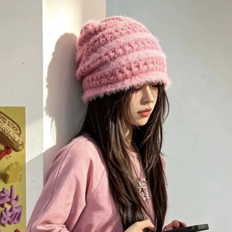 New Korean Style Candy‑Color F - Beanie Cuffed Knit review and price