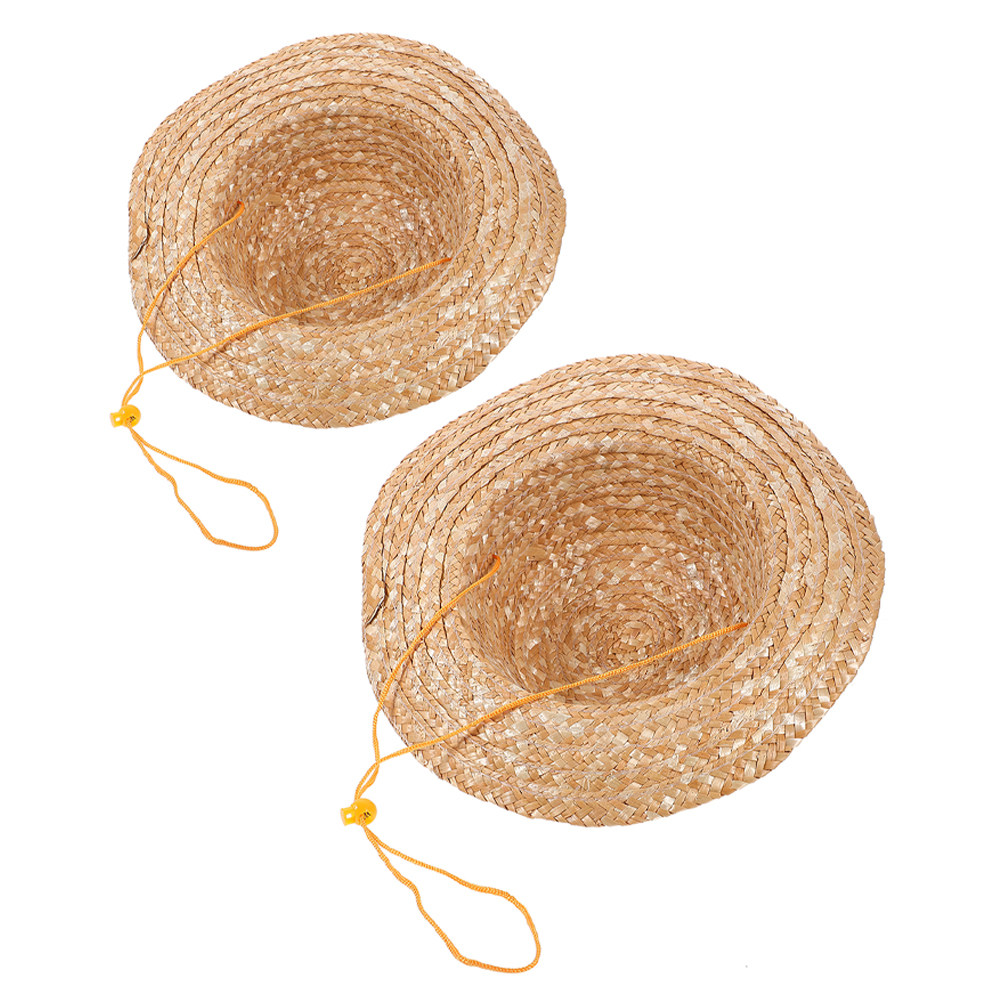 2Pcs Kids Straw Hat Natural Co - Sun Hat Wide Brim review and price