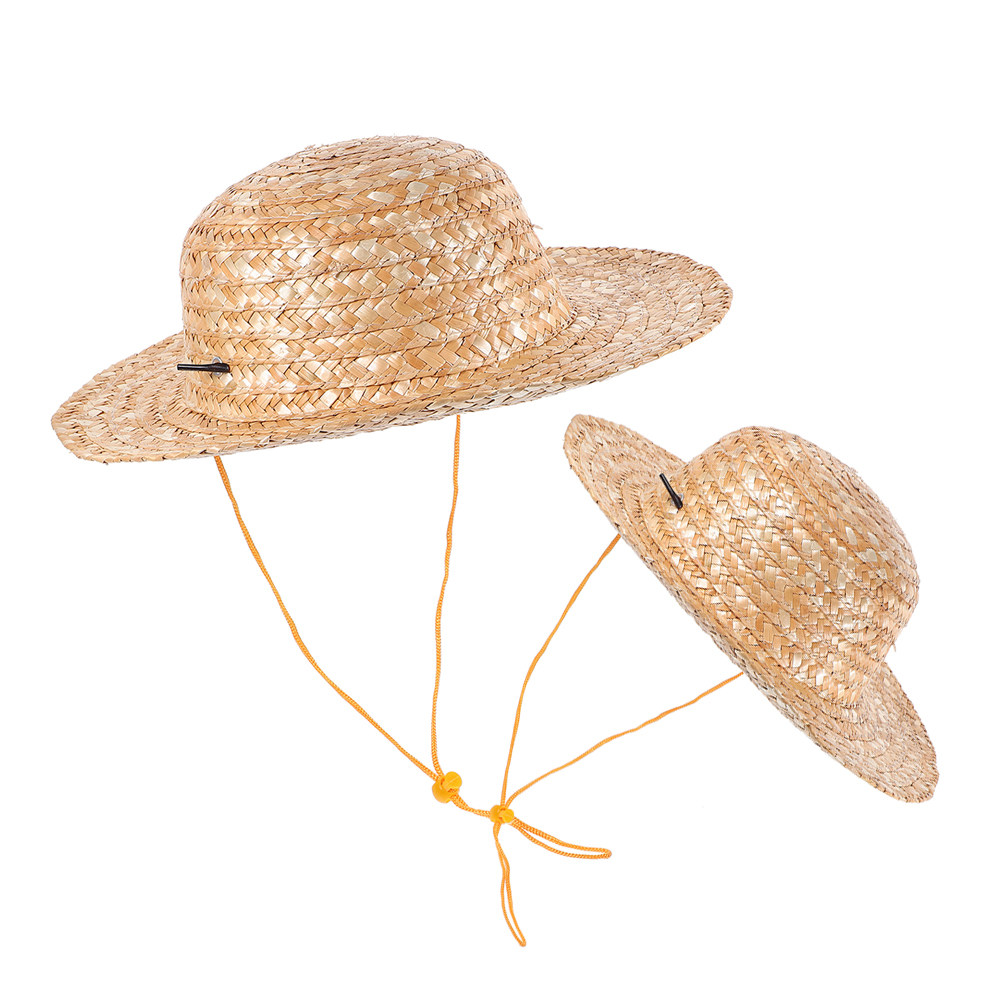 2Pcs Kids Straw Hat Natural Co - Sun Hat Wide Brim review and price